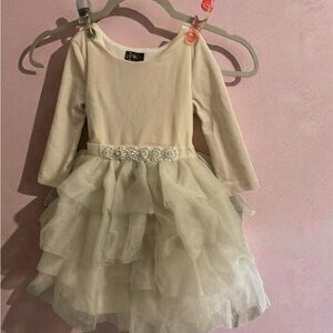 Elegant White Kids Formal Dress